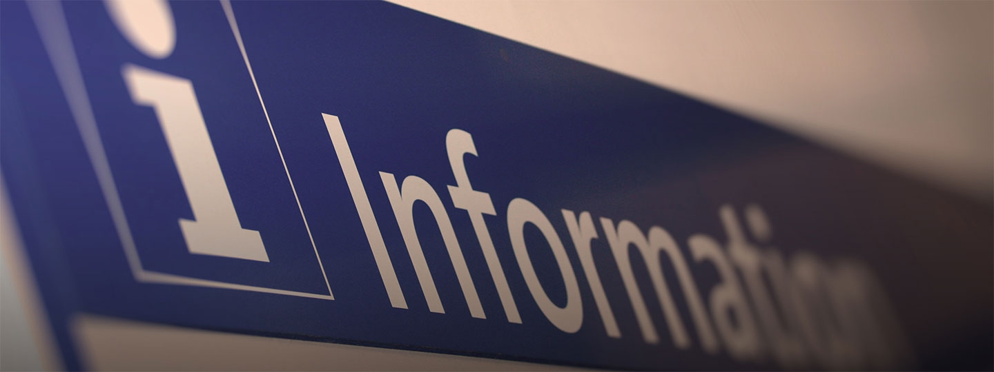 close up image of information board