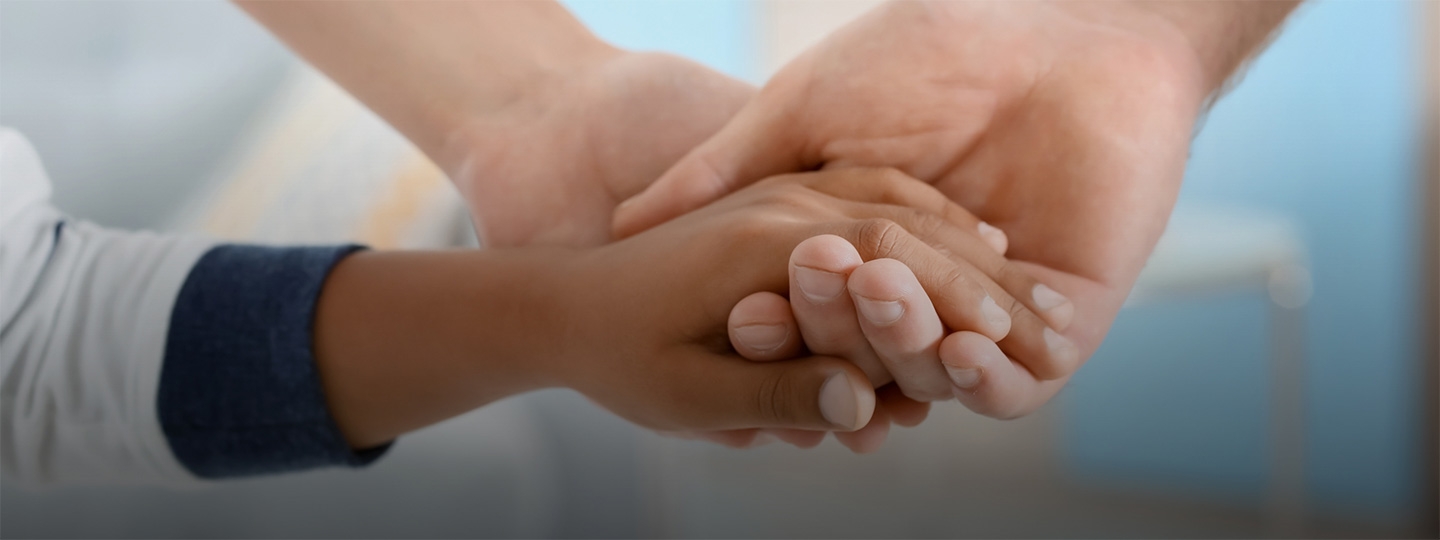  close up hands holding